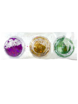 3 Assorted Face Glitter PGG w glue